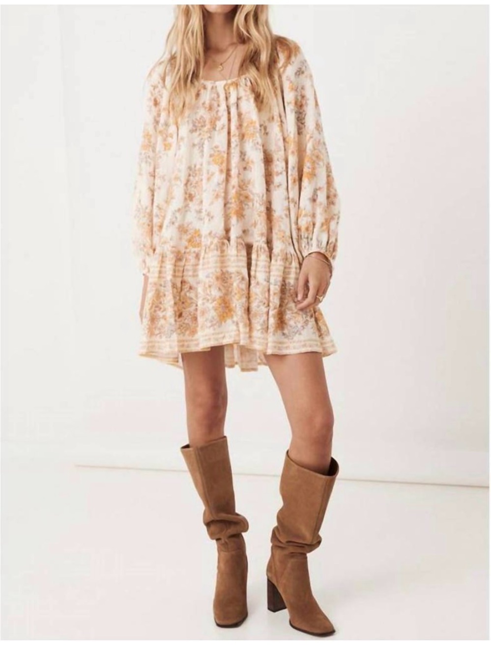 Spell & The Gypsy Meadowland Linen Tunic Dress Small